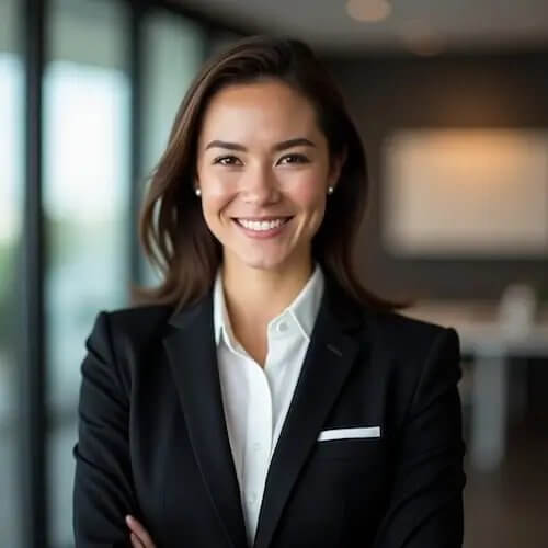 在企业环境中的职业女性头像